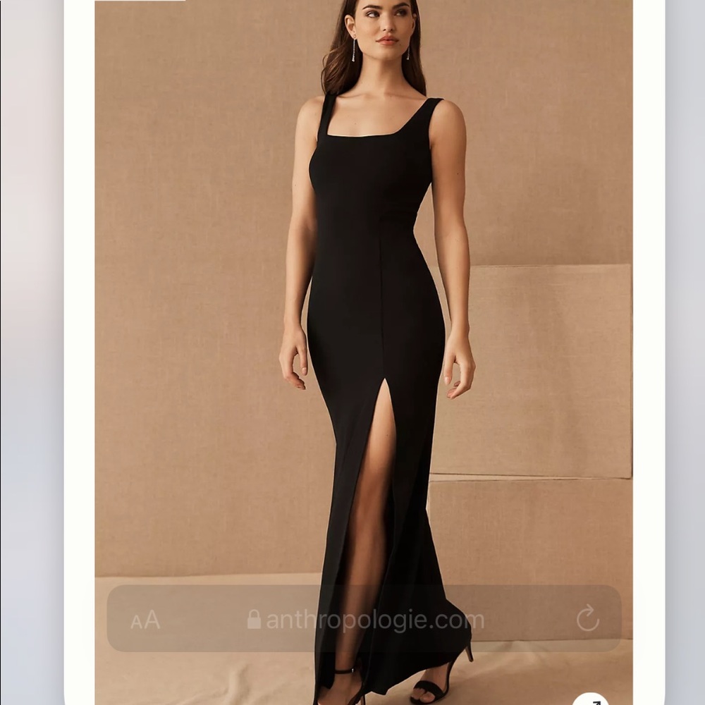 BHLDN Adena Crepe Dress - Black